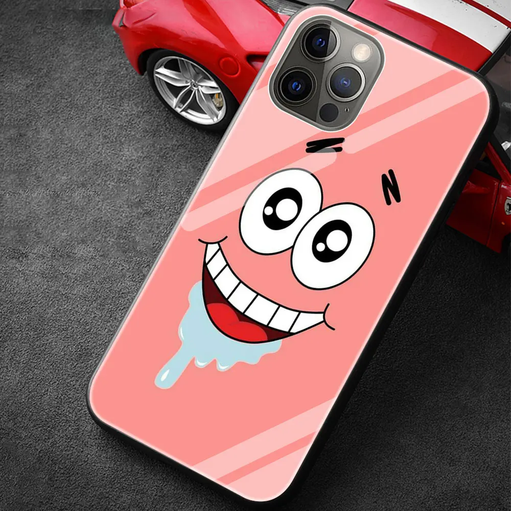 

Funny Smiley Faces Glass Phone Accessories Cover Case for Apple iPhone 12 11 Pro MAX 8 7 6 6S Plus XS Silicone Edge Shell