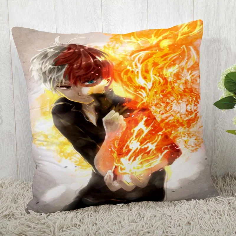 Custom Pillow Cases Boku no Hero Academia Square Pillowcase Christmas Zippered Pillow Cover 40*40cm,45*45cm(One Side - Color: Pillowcase 8