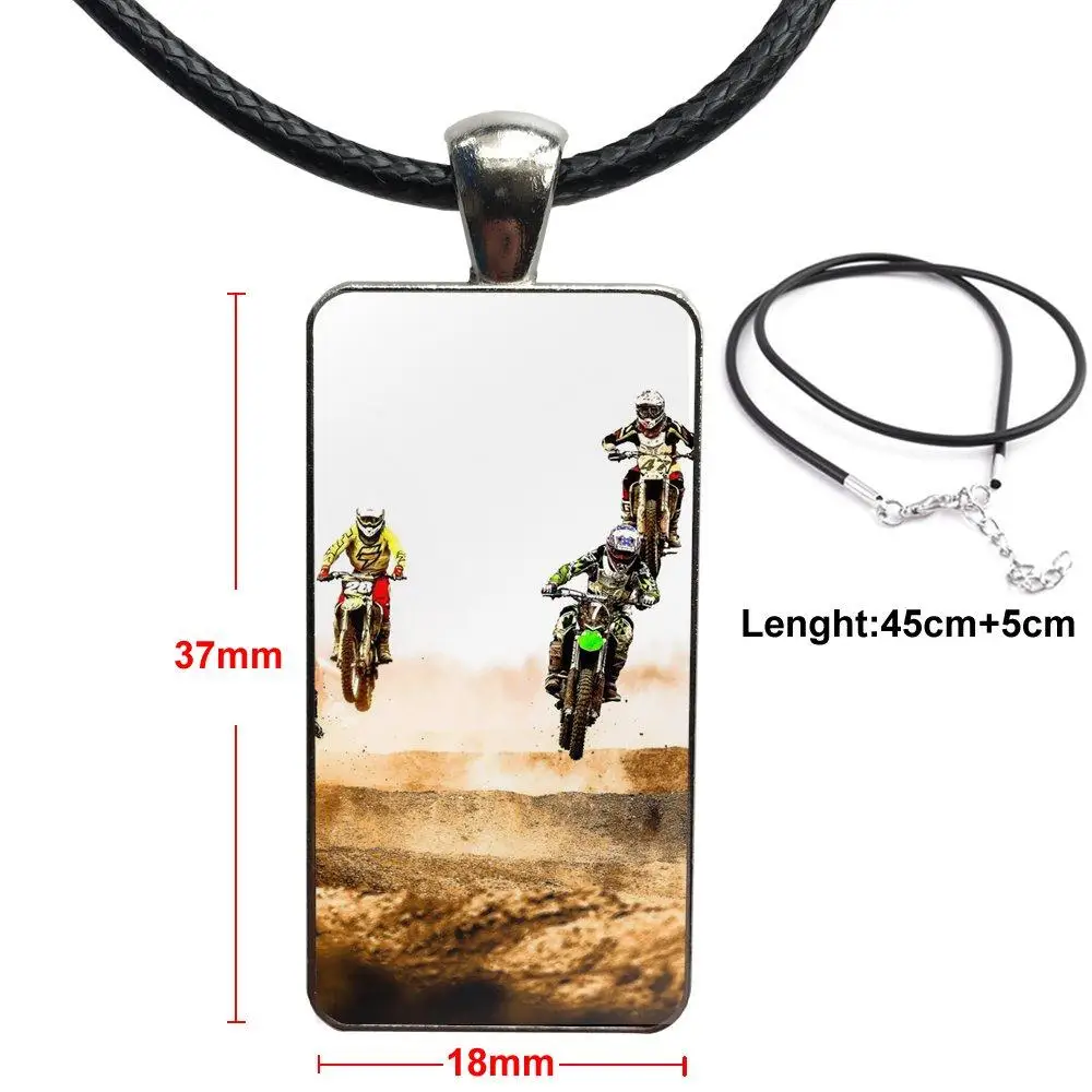 

Sports Bike Motocross Camo For Wedding Brand Stainless Steel Color Jewelry Fashion Statement Necklace Glass Necklaces Pendants