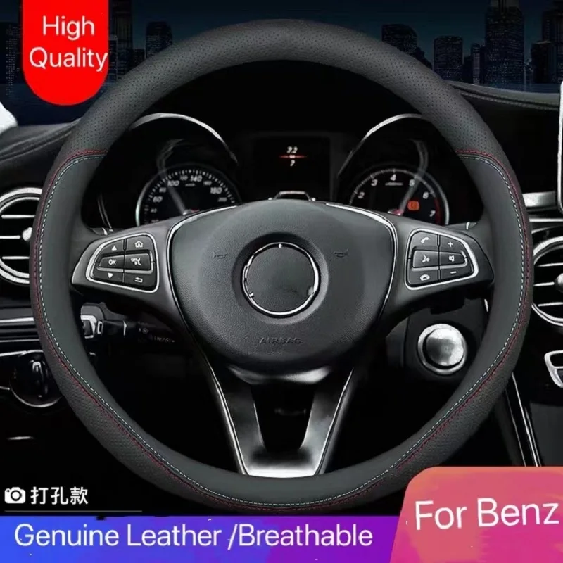 

Steering Wheel Cover Soft Black Suede Auto Accessories For Mercedes-Benz A45 AMG W205 C43 C63S AMG CLA45 CLS63 AMG 43 63 GLE43