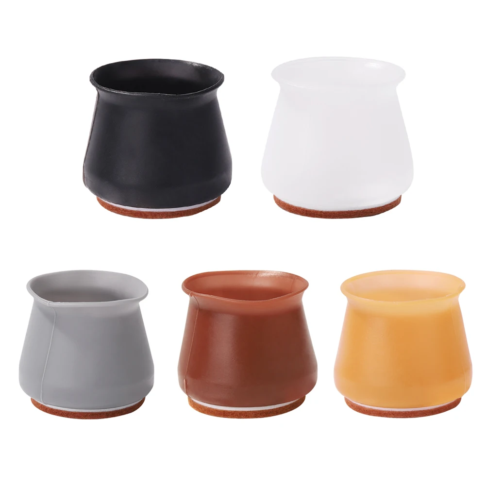 

4pcs square silicone chair leg caps Non-slip Table Foot dust Cover Socks Floor Protector pads pipe plugs furniture leveling feet