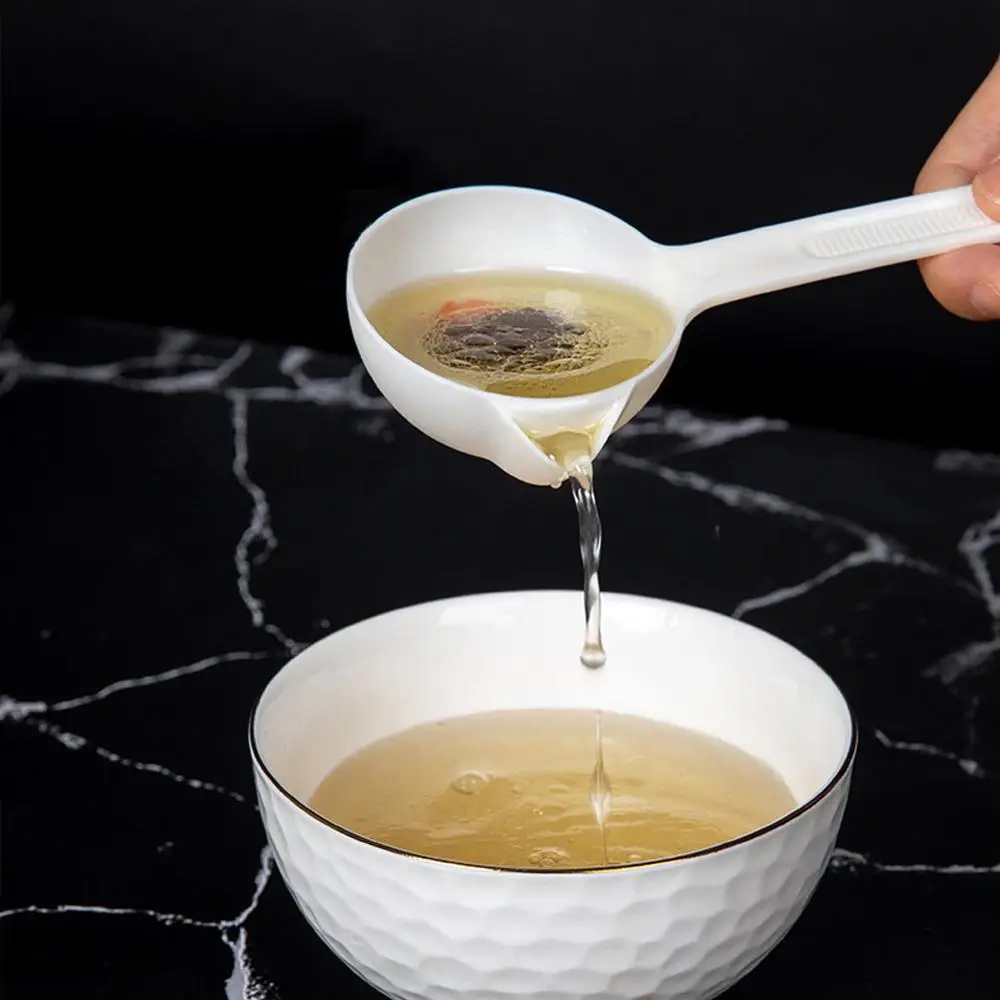 Пластик ложки с длинной ручкой суп масляного сепаратора дома Кухня фильтр