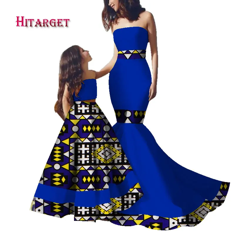 Dashiki/семейная одежда Детские платья в африканском стиле для женщин и дочек с