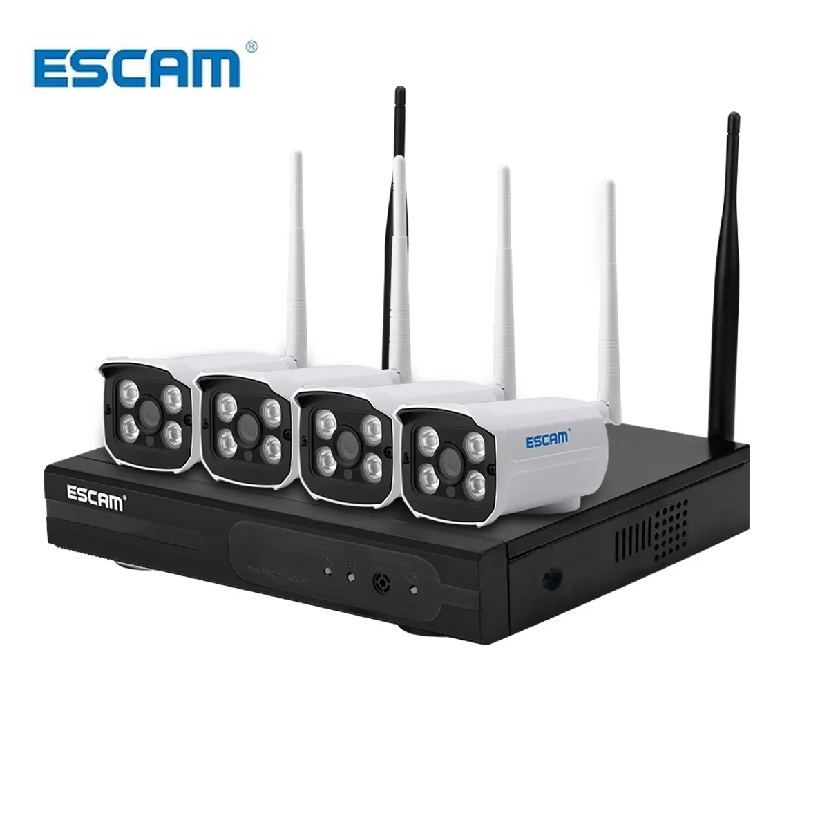 

ESCAM WNK403 4CH Wireless CCTV System 1080P 2MP NVR wifi IR-CUT Outdoor CCTV Camera IP Security System Video Surveillance Kit