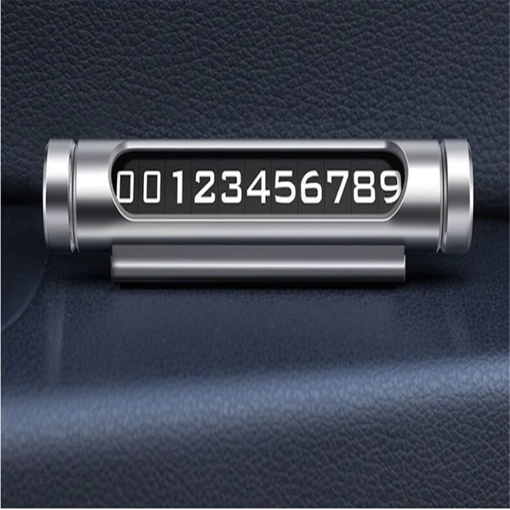 

Temporary Parking Phone Number Plate Car Personality Creative Rotatable Hidden Moving Car Card Luminous Car Parking Card