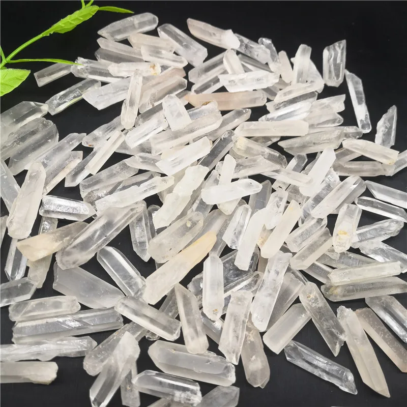 Natural Quartz White Aura Lemurian Seed Crystal Stones Point Specimen Decoration and Minerals | Дом и сад