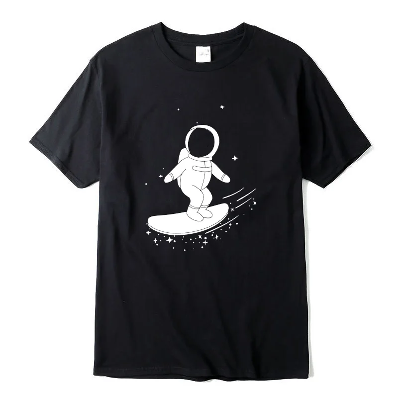 

Summer Men's T-shirt Short-sleeved Space Skateboard Printing Loose Short-sleeved Oversized Casual Men's T-shirt Clothing Top