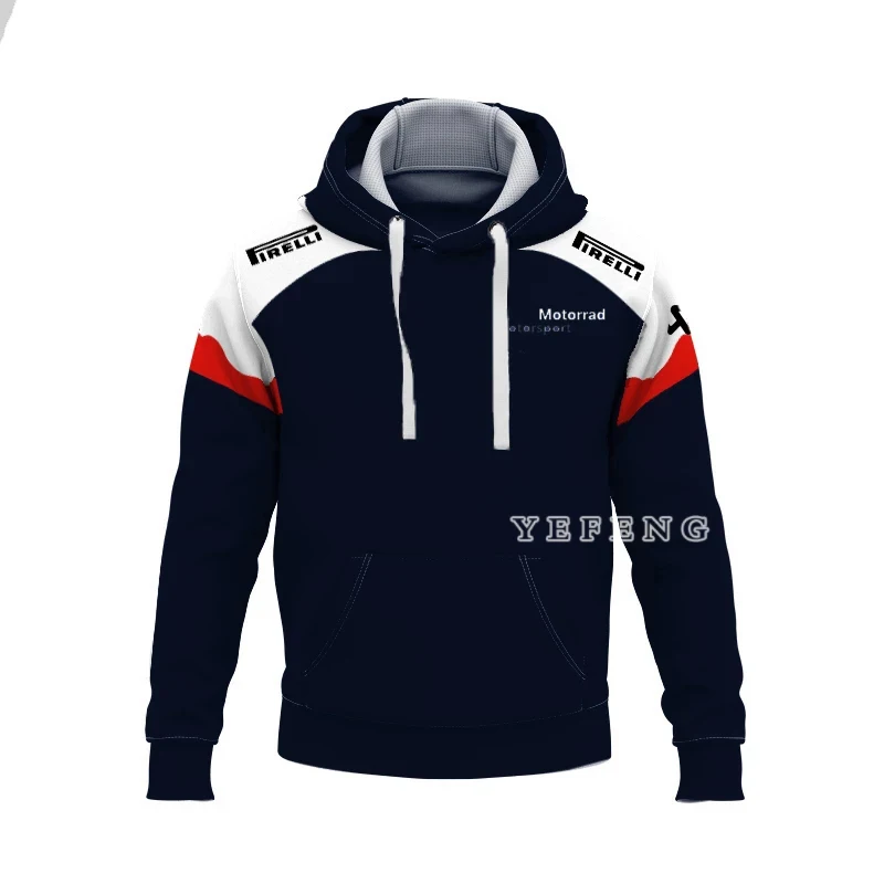 

Motorcycle Motos Locomotive Riding Jacket For BMW Motorrad Motocross Hoodie Men's Zipper Fleece Hoodie