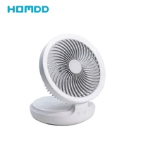 homdd usb rechargeable folding electric fan with led breathing light powerful wind wireless fan wall mounted table portable fan