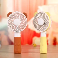 new cute bear hand fan 1200mah rechargeable usb mini fan summer cooling fan for outdoor