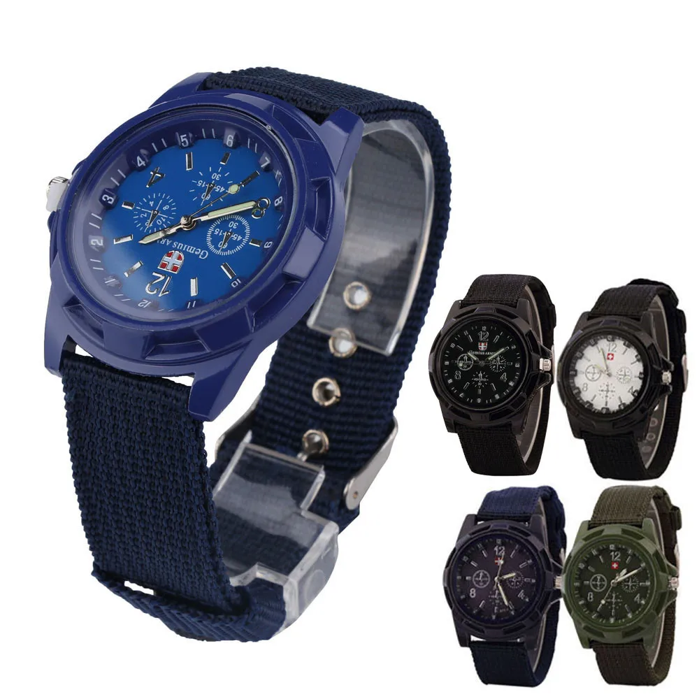 

Top Fashion Solider Military Army Green Dial Army Sport Style Waterproof Luminous Hands Men Women Couple Quartz Wrist Watch Gift