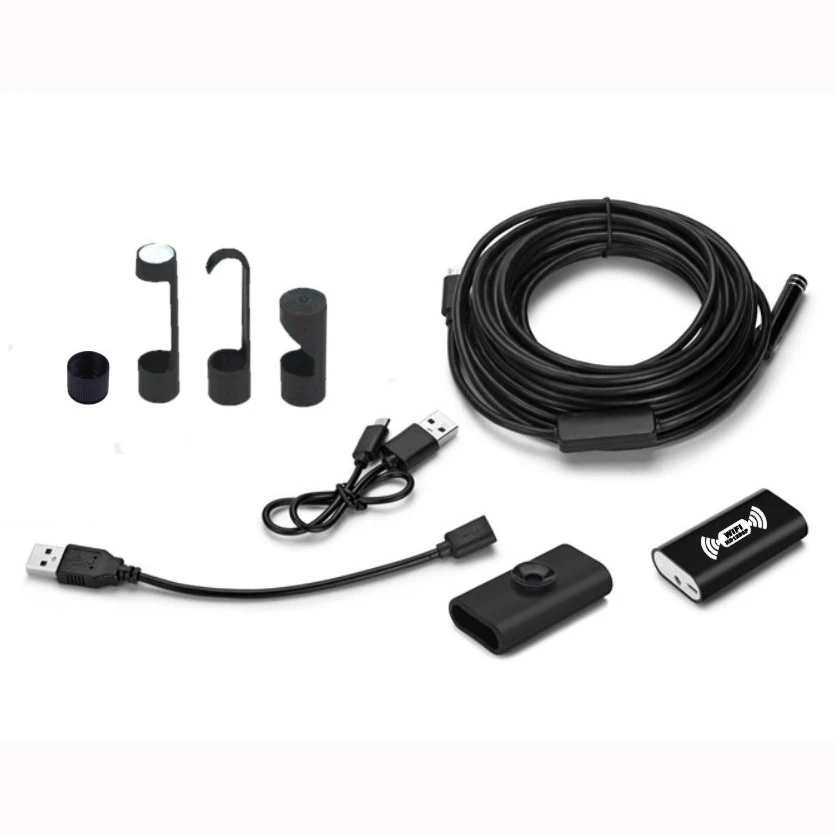 HD Wi Fi эндоскоп камера 8 мм объектив 1 м/2 м/3 5 м/5 м гибкая трубка USB инспекционный