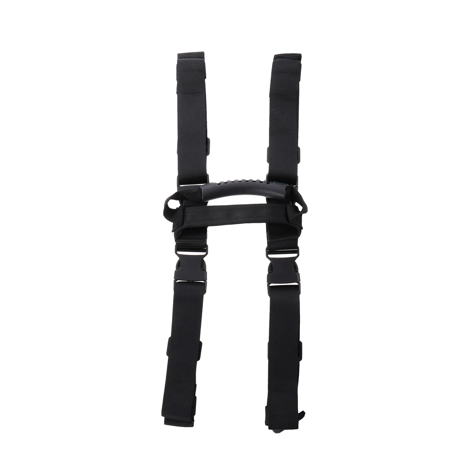 

Motorcycle Side Case Handle Strap Grab Handle Nylon Strap with Buckle (Black)