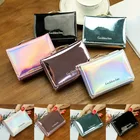 Новинка 2020, Лидер продаж, женский короткий маленький кошелек для монет, кошелек, женский кожаный складной держатель для карт, лазерные красочные кошельки для монет