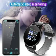 119 Plus Bluetooth Smart Watch Blood Pressure Heart Rate Waterproof Sport Round Smartwatch Humen Watch Tracker For Android IOS