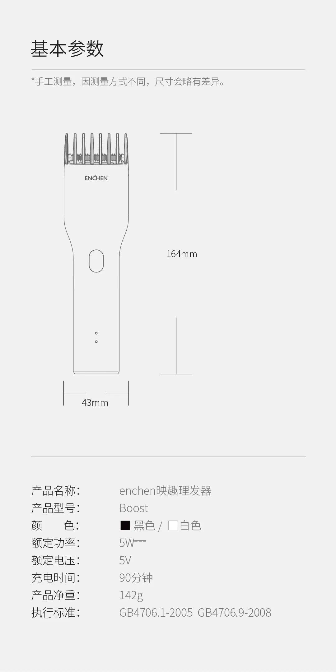 Xiaomi Mi Enchen Boost USB электрическая машинка для стрижки волос с двумя скоростями Керамический Резак Быстрая зарядка триммер для волос детская машинка для стрижки волос