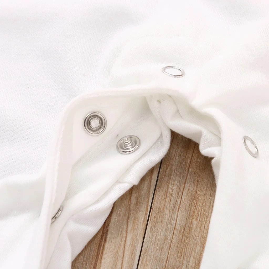 Рождественская одежда для малышей комбинезон с надписью и принтом оленя dziecko