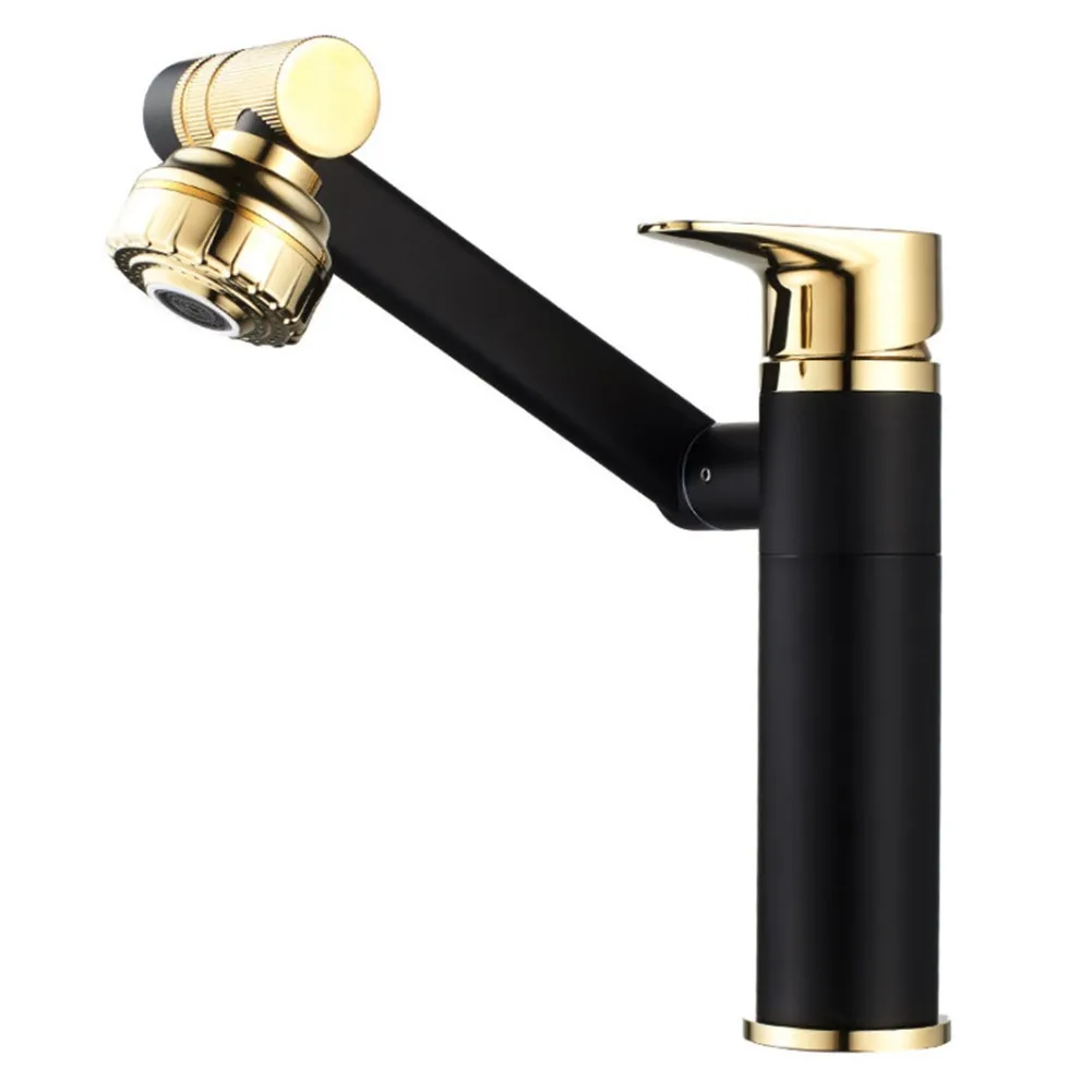 

1 Pcs All Copper Zhaocai Cat Washbasin Hot And Cold Faucet Washbasin Washbasin Domestic Basin Rotating Black Single Hole Faucet