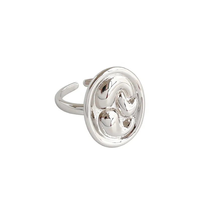 Настоящее 925 пробы серебряные кольца для женщин золотое Открытое кольцо ручной