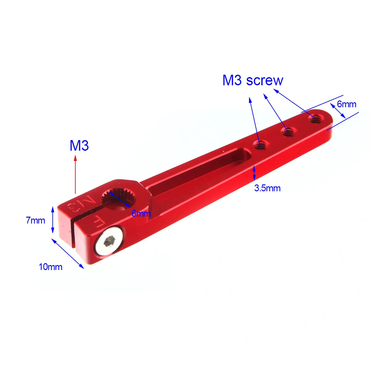 6063 серворычаг Alu сверхмощный серворупор-полурычаг 1 75 &quotдля Futaba HITEC M3 | Игрушки и