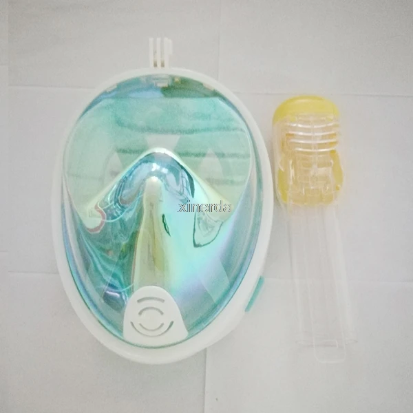 Маска для подводного плавания с панорамным обзором на все лицо противотуманная