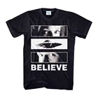 Футболка мужская хлопковая с принтом Unny, новинка, футболка в стиле хип-хоп, тенниска с принтом X-file Faith Eyes, черная футболка для взрослых, охотника, лето