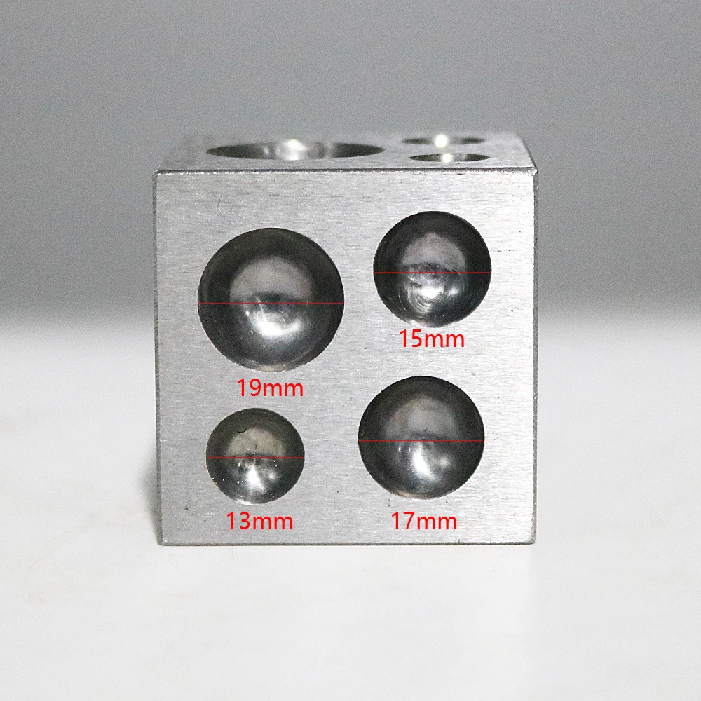 

Dapping Block Square with Polished High Carbon Steel Cavities Bell making punching tools, jewelry making tools