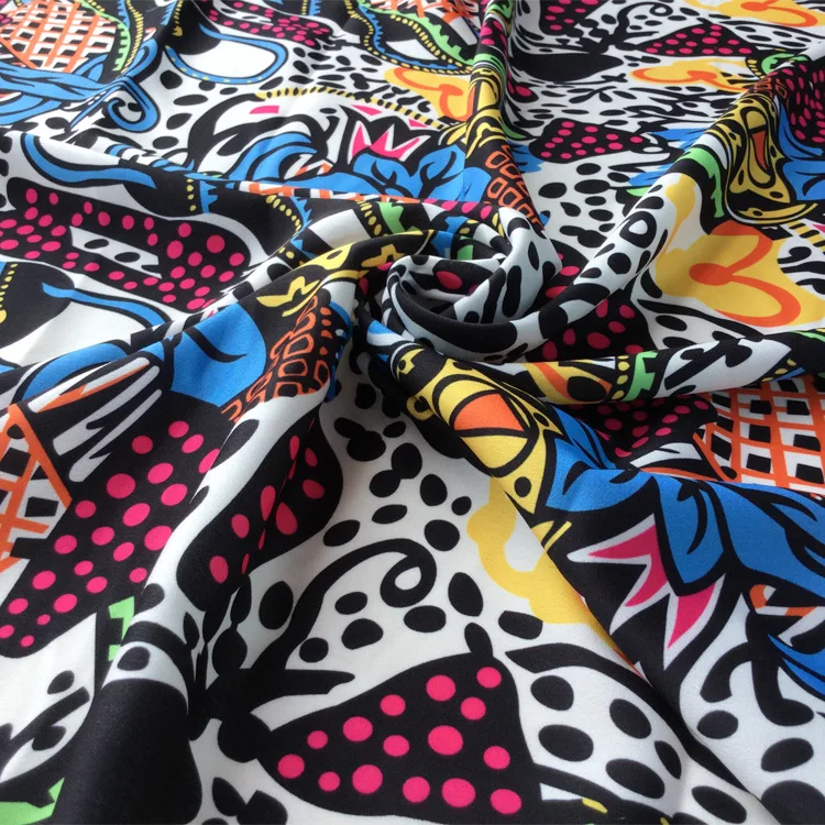 Ткань с принтом клубники измерительный бренд печать Женская ткань для платья