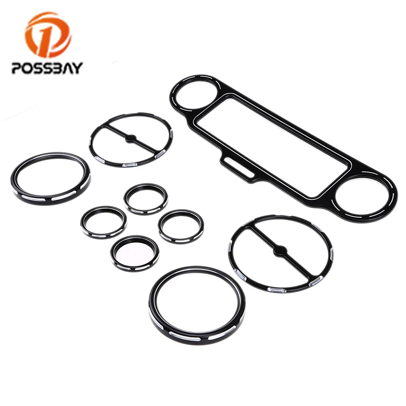 Стерео Спидометр POSSBAY для мотоцикла с ЧПУ колонка отделочное кольцо Harley Touring Electra