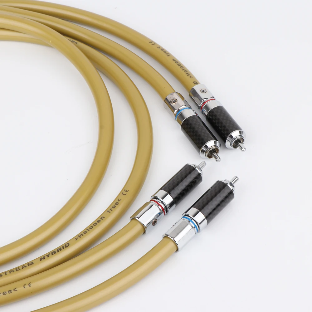 Соединительный гибридный кабель VDH с разъемом RCA из углеродного волокна |