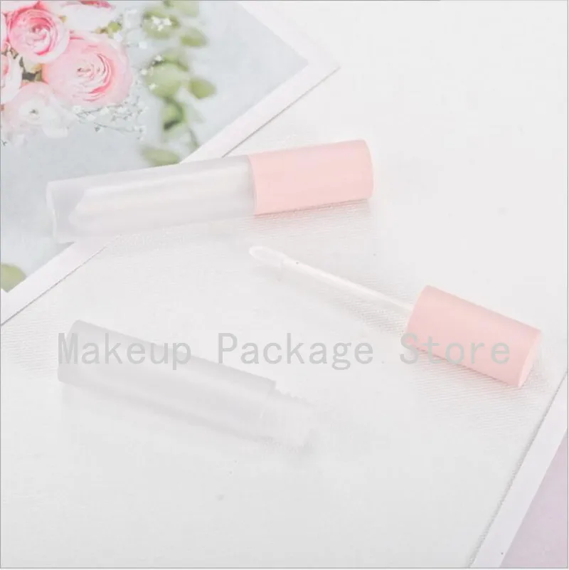 

Wholesale 3ml Empty Lipgloss Tubes Lip Gloss Lip Balm Tubes Contaiers Pink Lid Transprent Makeup Bottles Empty Lipgloss Bottles