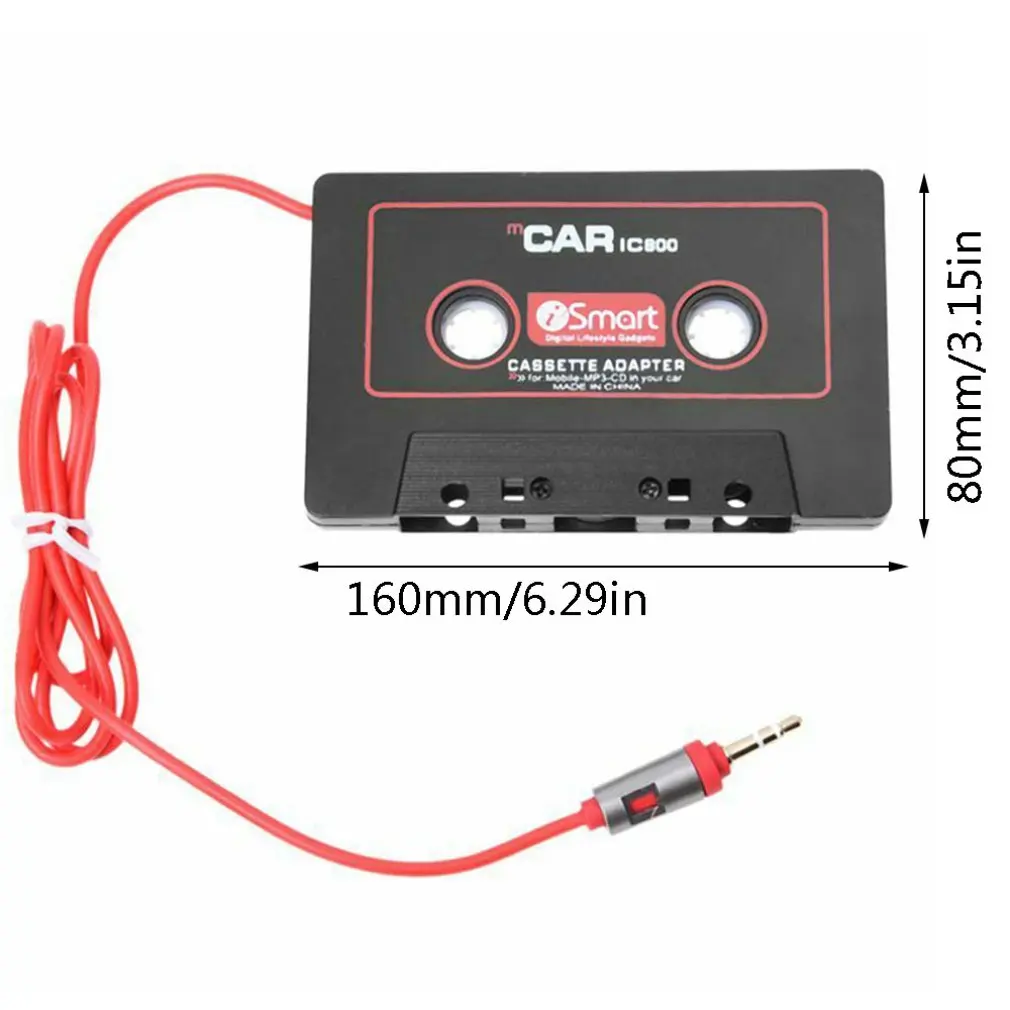 

Car Audio Systems Car Stereo Cassette Tape Adapter for Mobile Phone MP3 AUX B8T5 Black Red Color Durable