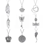 Женское серебряное ожерелье с подвеской в виде стрекозы