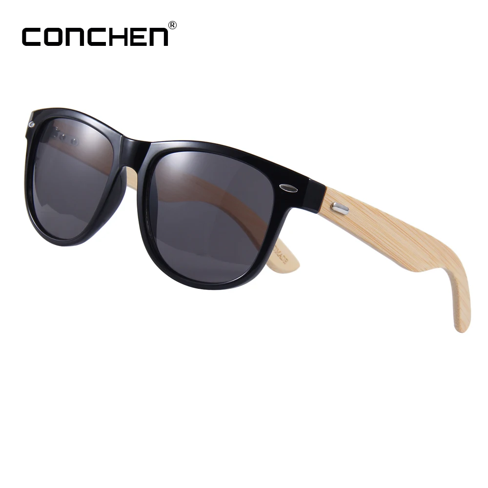 CONCHEN бамбуковые солнцезащитные очки для мужчин оригинальные деревянные