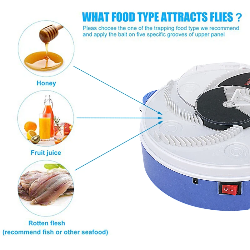 

New Electric USB Automatic Flycatcher Fly Trap Pest Reject Control Catcher Catching Artifacts Insect Trap DROPSHIPPING