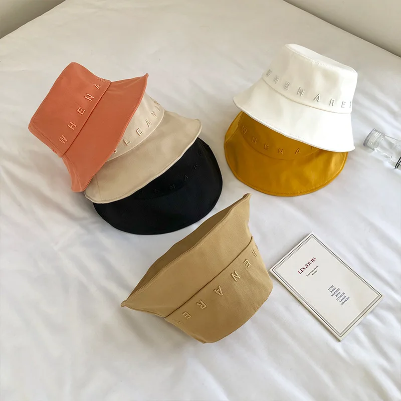 

New Fisherman's hat Bucket Hat Unisex Fashion Bob Caps Hip Hop Gorros Men Women Panama Letter Bucket Hat Outdoor Sun protection