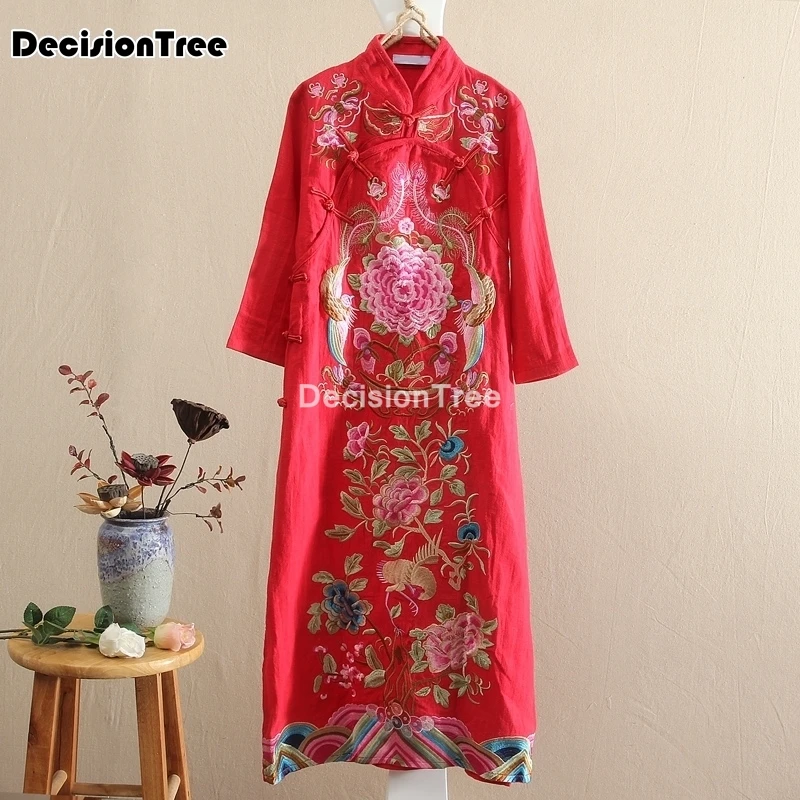 Традиционное китайское женское платье Ципао элегантное Восточное длинное с