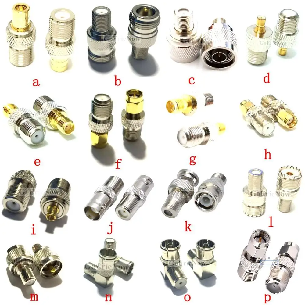 1 шт. RF коаксиальный адаптер F мама к UHF/BNC/N/SMB/SMA/MCX Штекерный/гнездовой