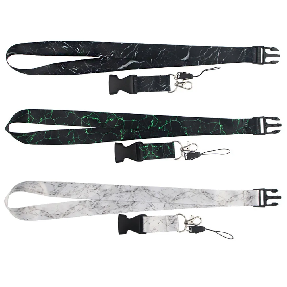 

Neck Badge Keys Holder Cool Whistle Strap Phone Hang Marbling Usb Lanyard