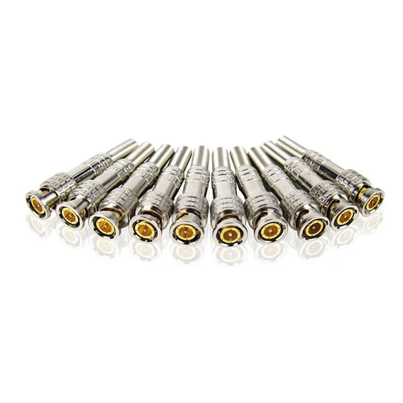 

5 unids/lote soldadura conector BNC conector de conector analógico Cámara 75-3-5 Cable de Video Q9 hombre