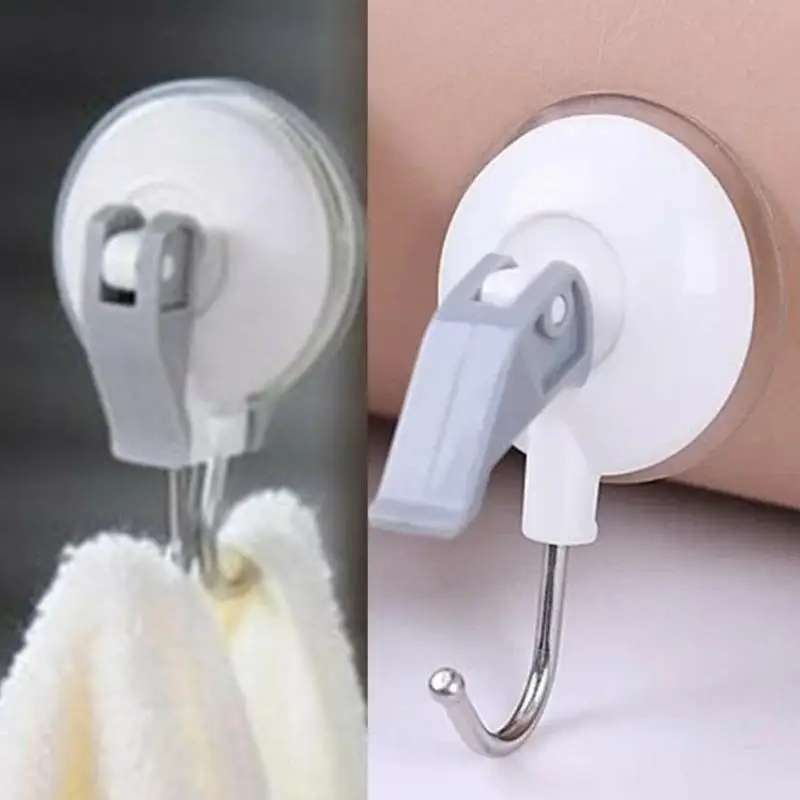 

Multi-Purpose Hooks Strong Adhesive Wall Hooks Hangers Glass Tile Sucker Hooks Suction Cup Strong Lever Lock Kitchen Towel Hooks