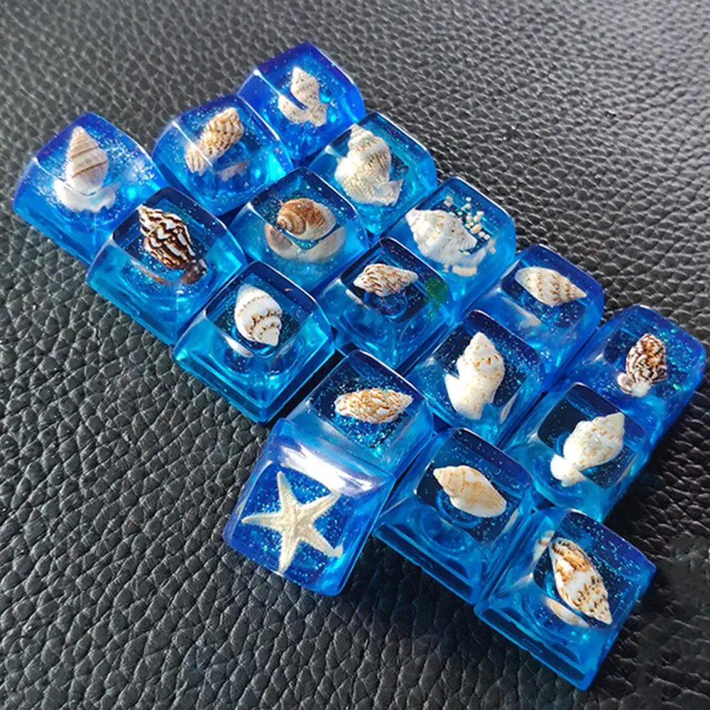 Настраиваемые полимерные колпачки для ключей с подсветкой океанская раковина