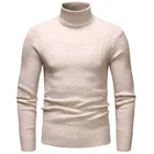 Мужской шерстяной свитер с высоким воротником, приталенный Молодежный свитер с закрученными вставками, Осень-зима 2021