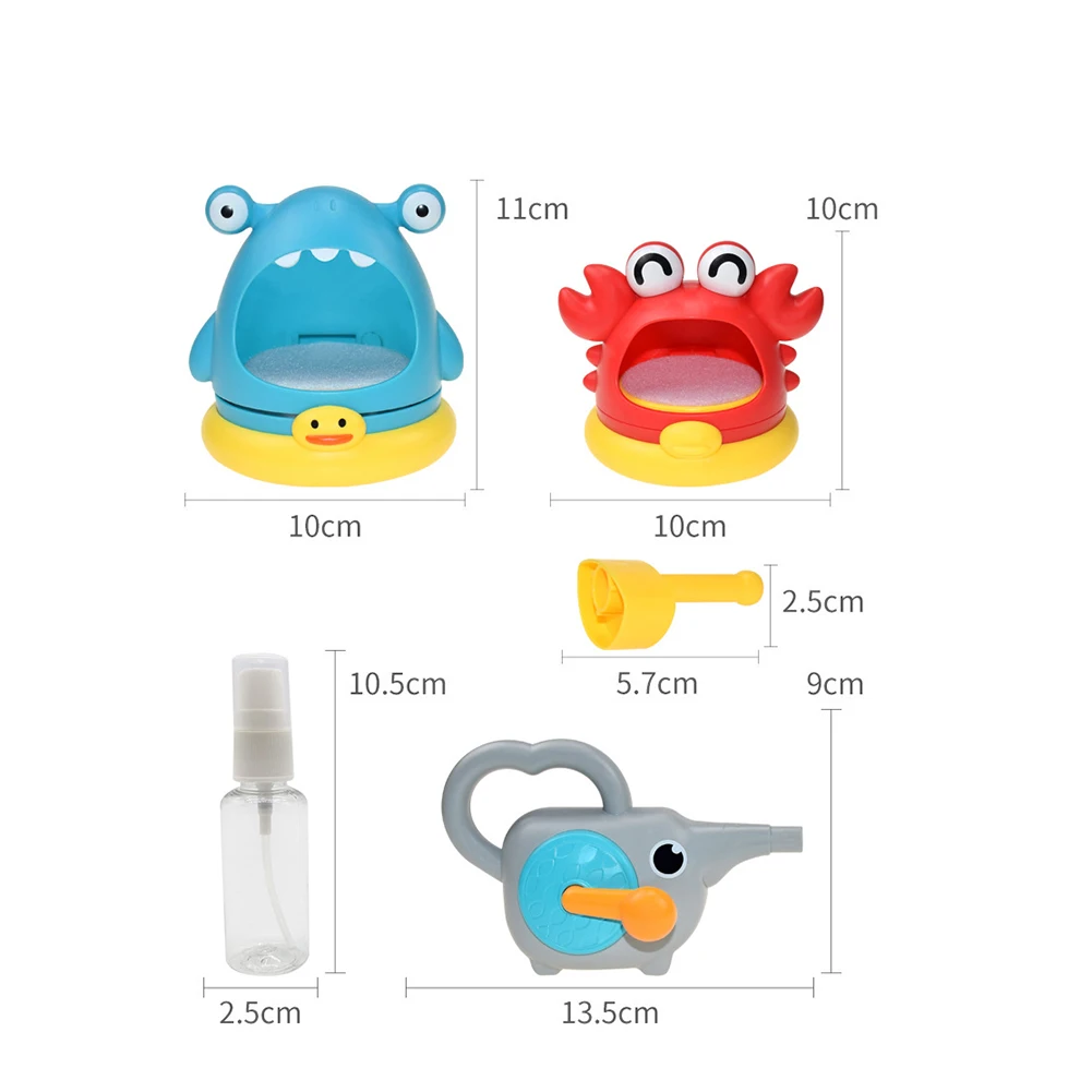 

Crab Bubble Blowing Machine Cartoon Shark And Crab Swimming Bathtub Soap Machine Toy Machine Bathtub Pool Toys