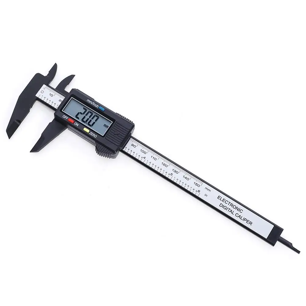 

0-150mm LCD Digital Vernier Calipers Durable Plastic Fiber High Precision Renovation Work Installation Measuring Instruments