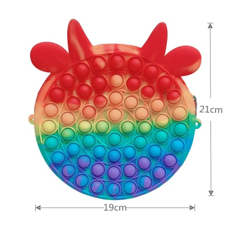 Juguetes de gran tama&ntilde;o para la yema del dedo, bolsa colgante de Popet de burbujas de empuje para adultos, juguetes de descompresi&oacute;n para ni&ntilde;os, antiestr&eacute;s-5