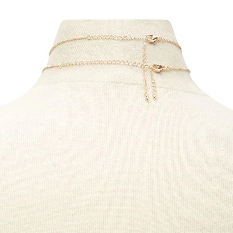 Новинка изысканное ожерелье в виде сердца ключицы двойной слой кристаллов кулон