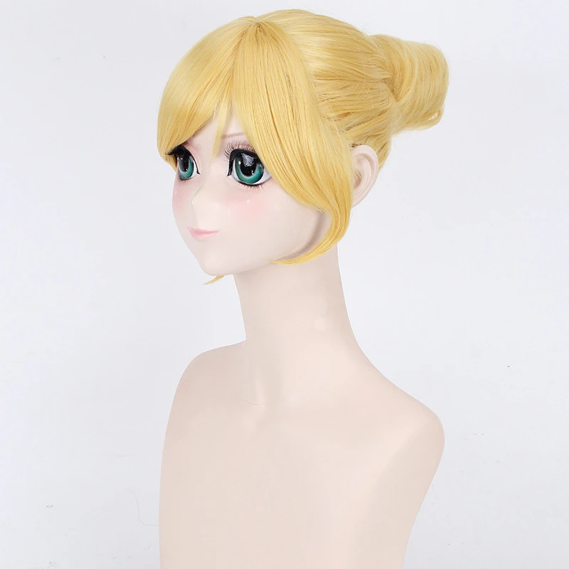 

Anime Bungo Stray Dog Cosplay Higuchi Ichiyo Peluca de pelo dorado con moo Halloween disfraz de Navidad jugar peluca Pelucas