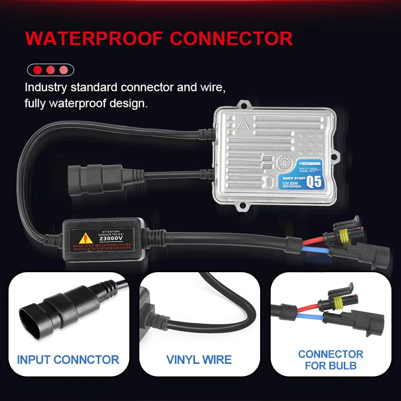 Балласт быстрого запуска Q5 55 Вт 12 В ксеноновый HID балласт Замена H1 H3 H4 H7 H9 H10 H11 9005 9006