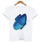 Новинка, женская одежда, футболка с принтом бабочки, футболка в стиле Харадзюку, летняя футболка с коротким рукавом в стиле унисекс, топы, эстетичная модная футболка